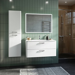 Iddis Тумба с раковиной Brick 100 белая – фотография-7